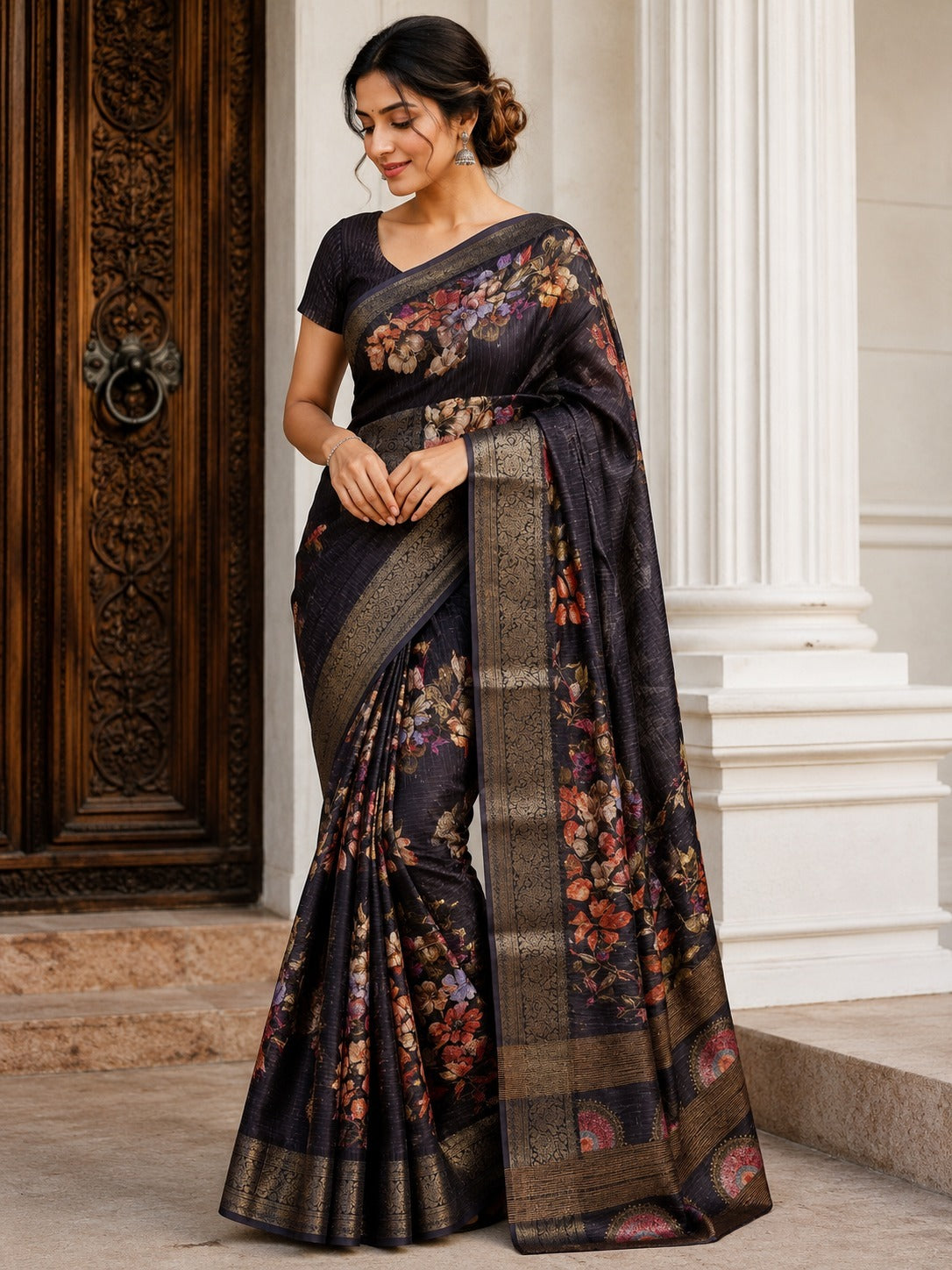 Passat Floral Silk Saree