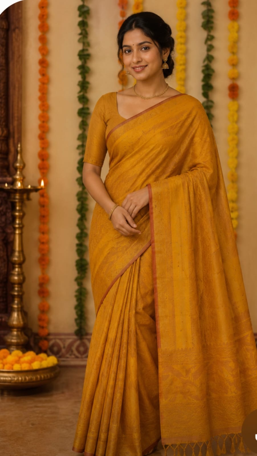 Semi Silk Blend Saree / Traditional Ethnic Saree