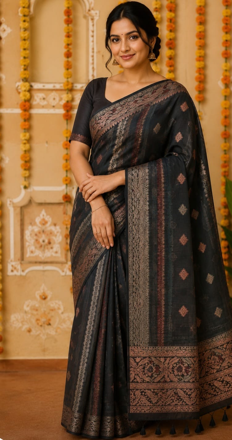 Semi Silk Blend Saree / Traditional Ethnic Saree