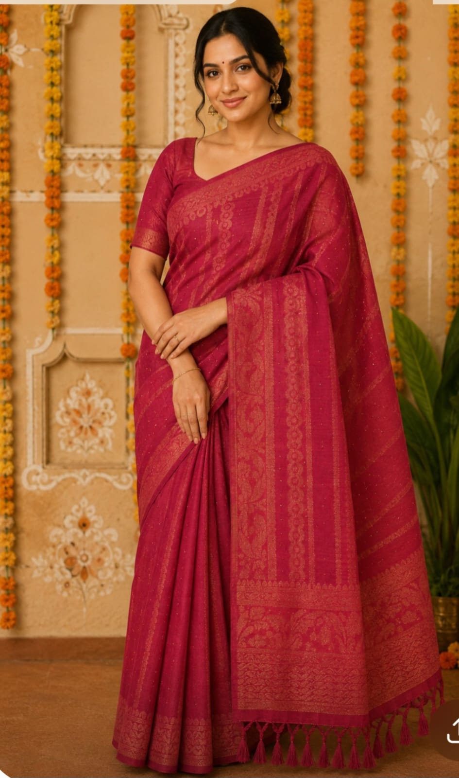 Semi Silk Blend Saree / Traditional Ethnic Saree