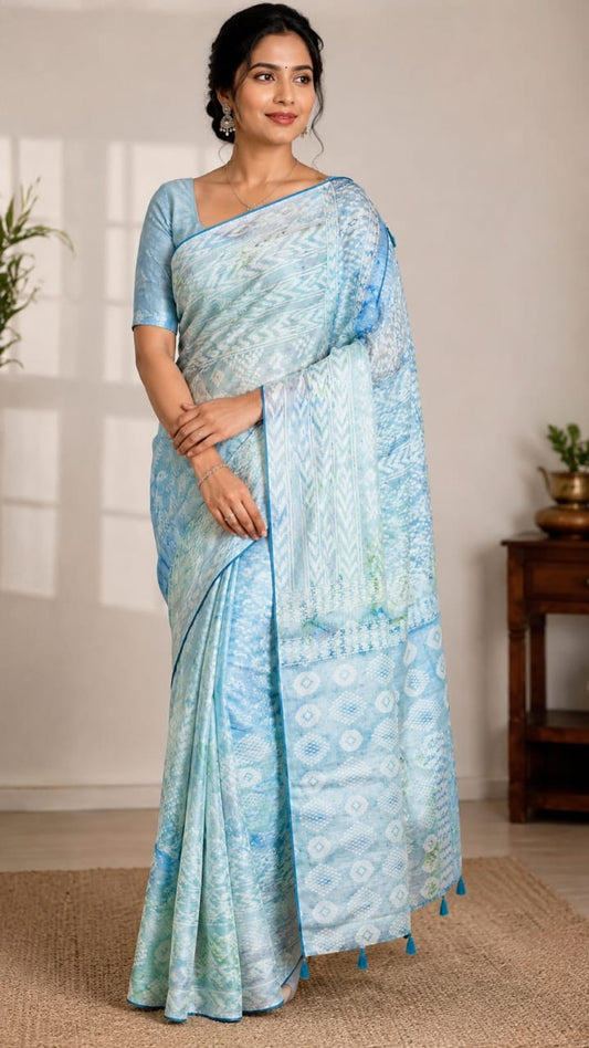 Geometric Printed Saree