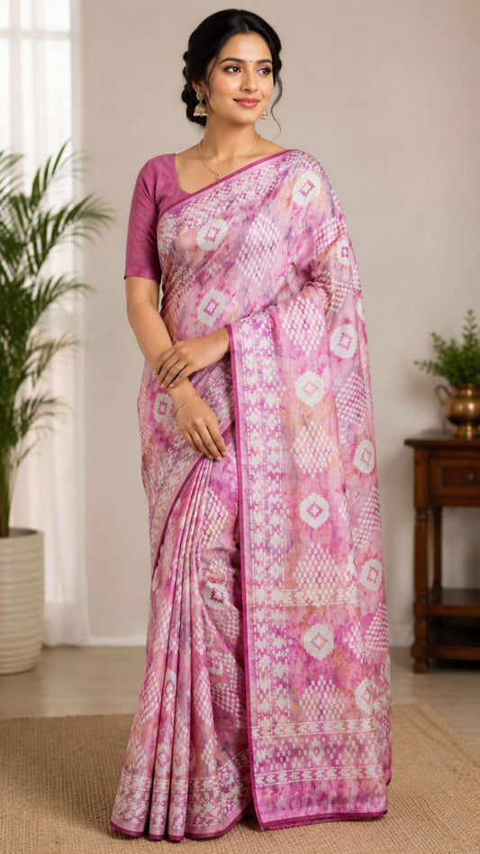 Geometric Printed Saree